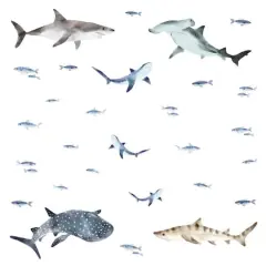 RoomMates Sharks Peel & Stick Wall Decals