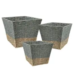Honey Can Do Seagrass Square Nesting Storage Basket Set