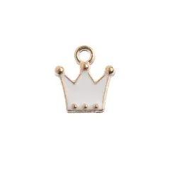 John Bead Sweet & Petite Crown Charms, 10ct. White