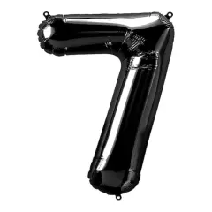 34" Black Number Foil Balloon 7