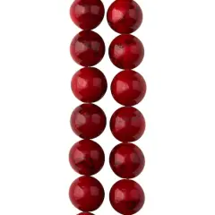 Red Dyed Quartzite Round Beads, 10mm by Bead Landing&trade;