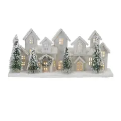23" LED Flocked Winter Village Display