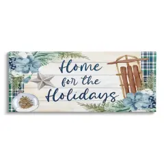 Stupell Industries Home For The Holidays Tartan Canvas Wall Art