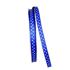 JAM Paper 3/8"x 50yd.Grosgrain Confetti Dots Ribbon Royal