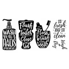 RoomMates Wash Your Hands Soap Quotes Peel & Stick Decals