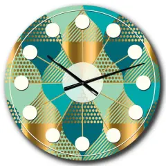 Designart 'Luxury Retro Drops Ii Mid-Century Modern Wall Clock