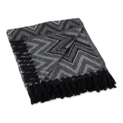 DII&reg; Zig-Zag Chevron Throw Black