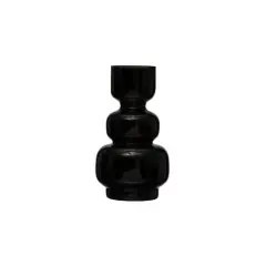 Hello Honey&reg; 10" Black Glass Vase