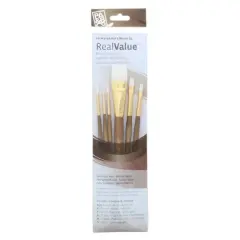 Princeton&trade; RealValue&trade; White Synthetic Taklon 6 Piece Brush Set