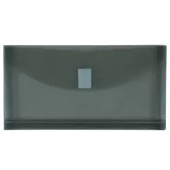JAM Paper 5.25" x 10" Plastic Hook & Loop Closure Envelopes, 12ct. Smoke Grey