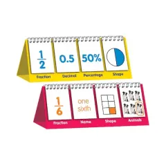 Junior Learning&reg; Fractions Educational Flip Card Set