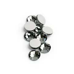 John Bead Crystal Lane SS30 Glass Round Flatback Rhinestones, 288ct. Black Diamond