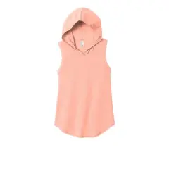 District&reg; Perfect Tri&reg; Women's Sleeveless Hoodie Heathered Dusty Peach