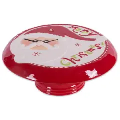 DII&reg; Ceramic Santa Cake Plate with Stand