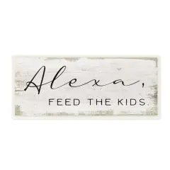 Stupell Industries Alexa Feed the Kids Wall Plaque