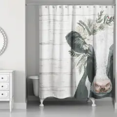 Floral Dairy Cow 71" x 74" Shower Curtain