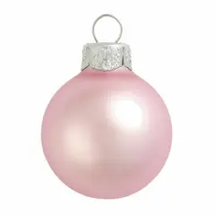 Whitehurst 6ct. 4" Matte Glass Ball Ornaments Baby Pink Matte