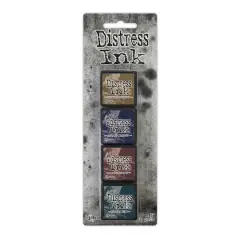 Tim Holtz&reg; Distress Ink Pad Mini Kit no 12 Brushed Corduroy/Chipped Sapphire/Aged Mahogany/Pine Needles
