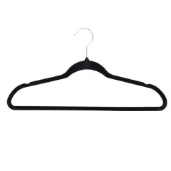 Honey Can Do Black Slim-Profile Non-Slip Velvet Hangers, 35ct.