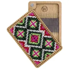 Wonderland Crafts Pink & Green Bead Embroidery Needle Box Kit