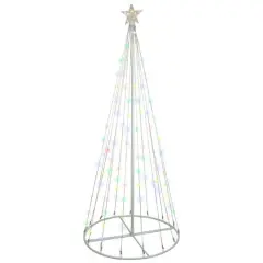 6ft. LED Color Changing Multiple Function Outdoor Show Cone Tree