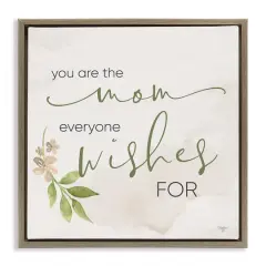 Stupell Industries Mom Everyone Wishes For Floater Framed Art Brown