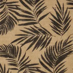 DII&reg; Black Fern Print On Natural Jute Table Runner 14x72