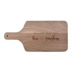 17" Love and Sunshine Walnut Paddle Cutting Board