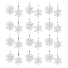 Wood Cut-Out Snowflake Ornaments Set