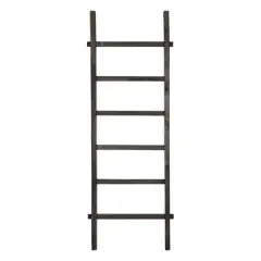 Hello Honey&reg; 76.8" Black Wood Decorative Blanket Ladder