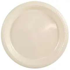 JAM Paper 9" Plastic Party Plates, 20ct. Ivory