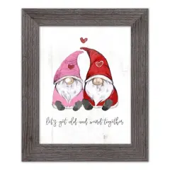 Get Old And Weird Together Gnomes Western Gray Framed Print