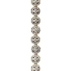 Silver Metal Filigree Round Beads, 10mm by Bead Landing&trade;