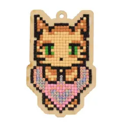Wizardi Diamond Painting Ornament Kit Cat's Love