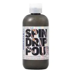 FolkArt&reg; Drizzle&trade; Pre-Mixed Acrylic Pouring Paint, 9oz. Onyx Flash