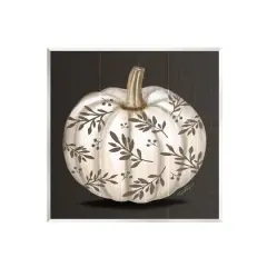 Stupell Industries Leaf Patterned Fall Pumpkin Wall Plaque Art
