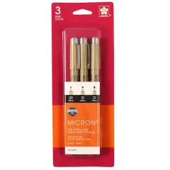 Pigma&reg; Micron&reg; 3 Pen Set