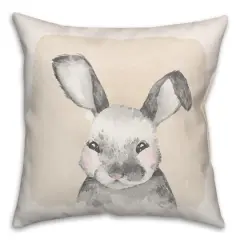 Welcome Every Bunny 3 18" x 18" Indoor / Outdoor Pillow