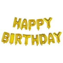 Happy Birthday Gold Foil Balloon Banner Kit By Celebrate It&trade;