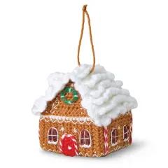 Intermediate Gingerbread House Amigurumi Crochet Ornament Kit by Loops & Threads&reg;