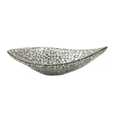 Gray Mother of Pearl Coastal Tray