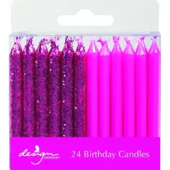 Design Design Birthday Candle Sticks Set Magenta