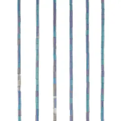 Blue Matte Glass Tube Beads, 4mm by Bead Landing&trade;