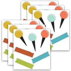 Carson Dellosa&reg; Let's Explore Pins & Tape Mini Cut-Outs, 6 Packs of 60
