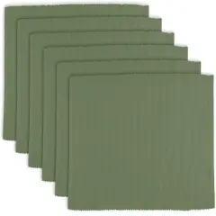 DII&reg; Ribbed Cotton Placemats, 6ct. Sage