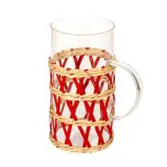 Hello Honey&reg; Glass Pitcher with Natural Woven Sleeve