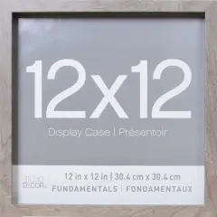 2 Pack Fundamentals 12" x 12" Gray Shadow Box by Studio D&eacute;cor&reg;