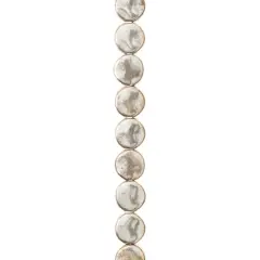 Sterling Silver-Plated Lentil Beads, 10mm by Bead Landing&trade;