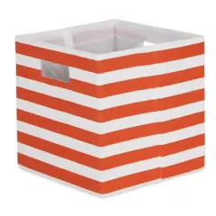 DII&reg; 11" Polyester Stripes Storage Cube Spice