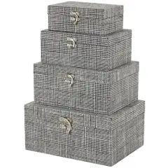 Fabric Decorative Storage Box Set Gray